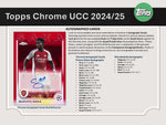 2024/25 Topps Chrome UEFA Club Competitions Soccer Hobby Jumbo Box