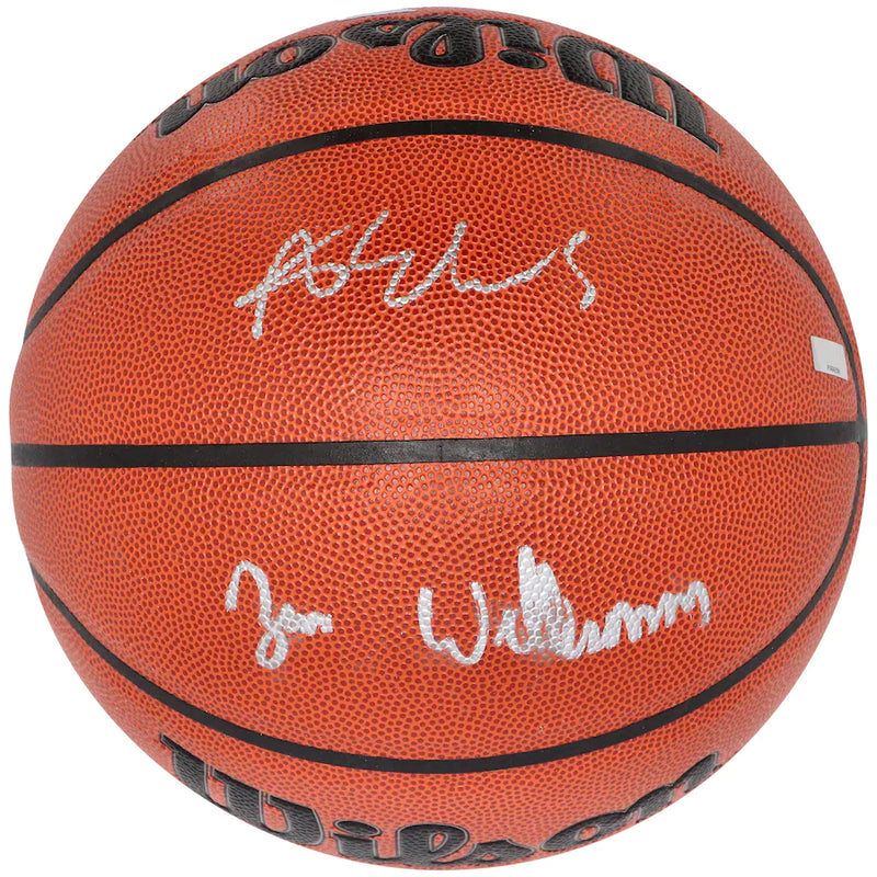 Anthony Edwards & Zion Williamson Minnesota Timberwolves & New Orleans Pelicans Fanatics Authentic Autographed Wilson Replica Basketball