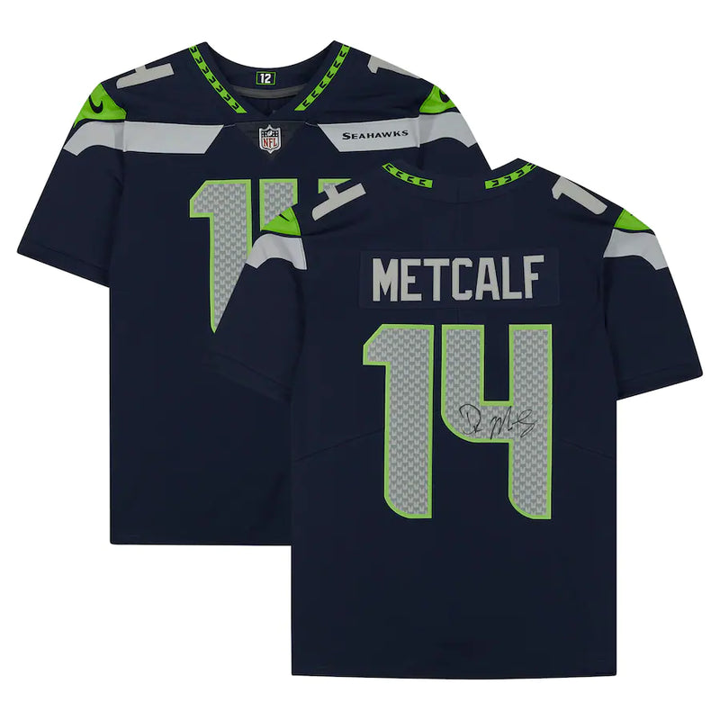 DK Metcalf Seattle Seahawks Fanatics Authentic Autographed College Navy Nike Limited Jersey