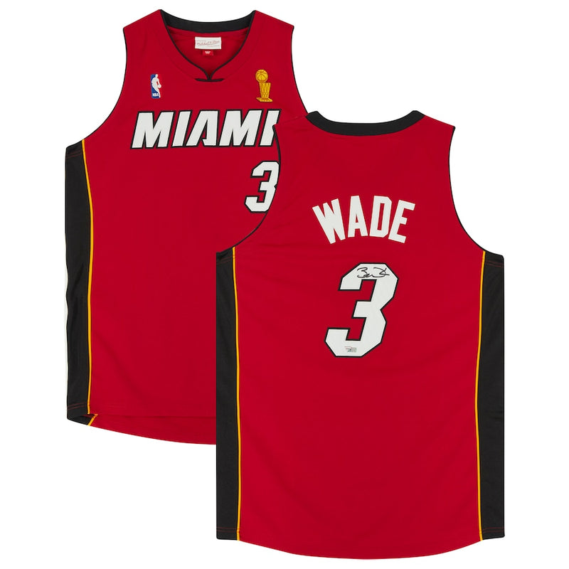 Dwyane Wade Miami Heat Fanatics Authentic Autographed Mitchell & Ness Authentic Team Jersey - Red
