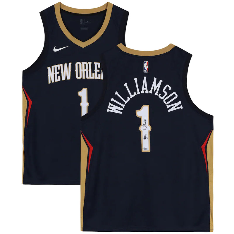 Zion Williamson New Orleans Pelicans Fanatics Authentic Autographed Nike Navy Swingman Jersey