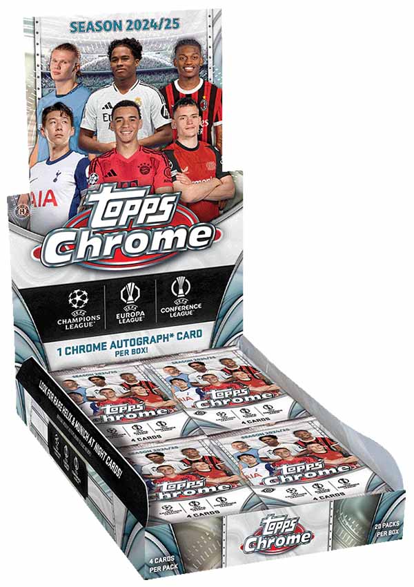 [Preorder] 2024/25 Topps Chrome UEFA Club Competitions Soccer Hobby Box