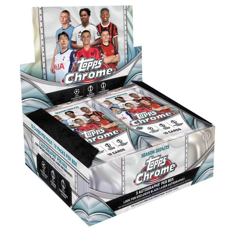 [Preorder] 2024/25 Topps Chrome UEFA Club Competitions Soccer Hobby Jumbo Box