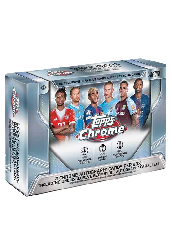 2025/26 Topps Chrome UEFA Club Competitions Soccer Breakers Delight Box