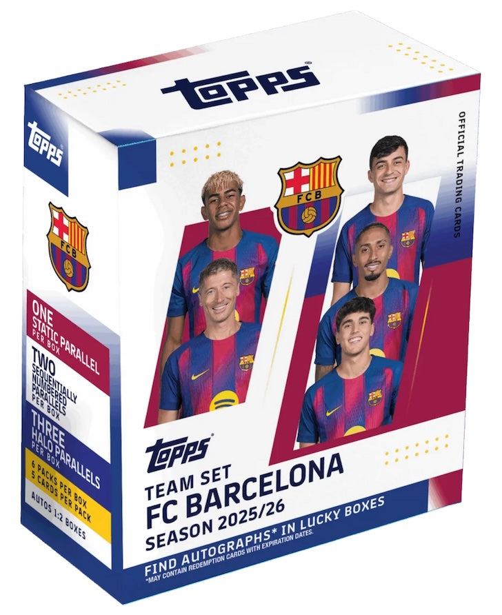 [Preorder] 2025/26 Topps FC Barcelona Team Set Deck Box