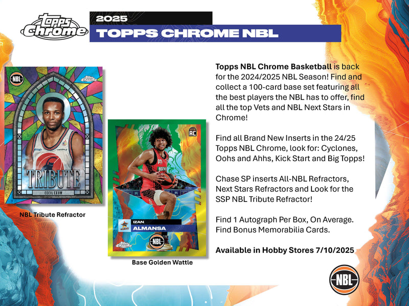 [Preorder] 2024/25 Topps Chrome NBL Basketball Hobby Box