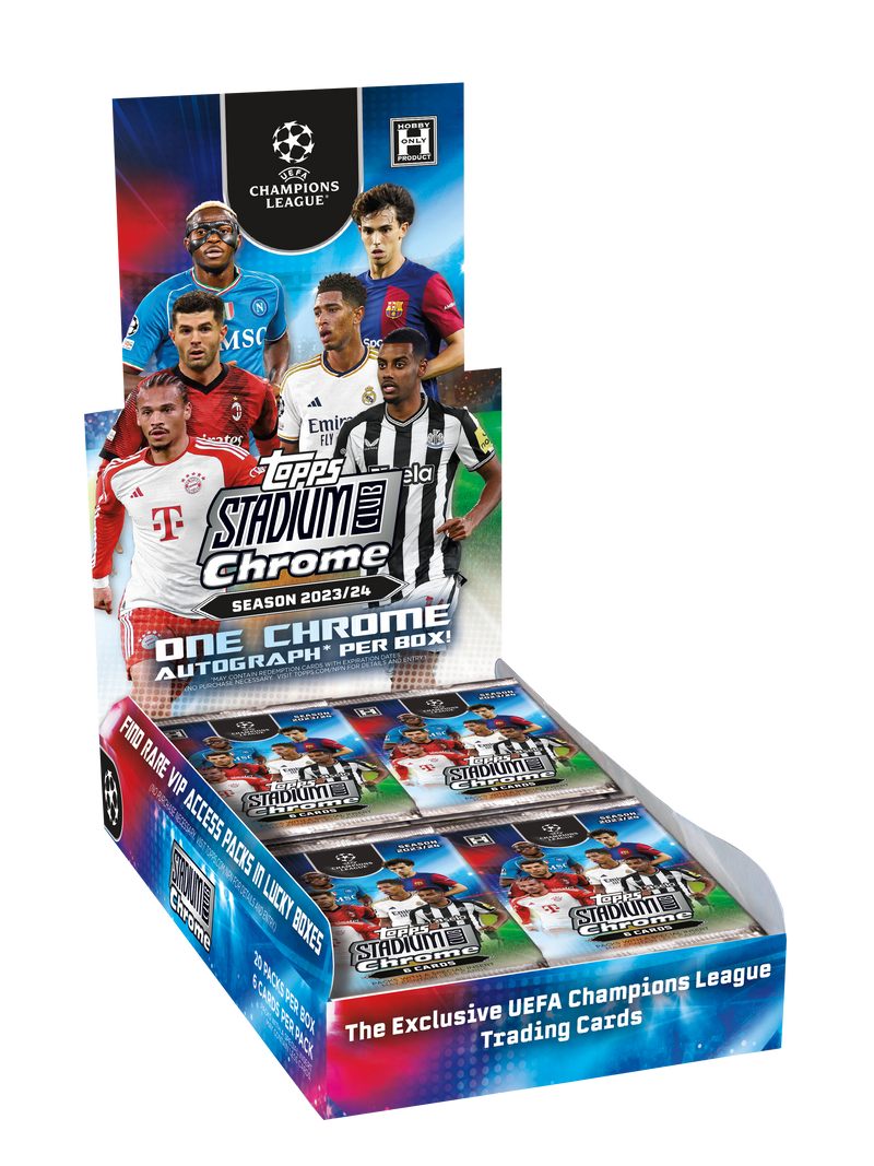 2023/24 Topps Stadium Club Chrome UEFA Champions League Hobby Box