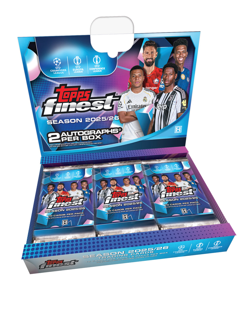 [Preorder] 2025/26 Topps Finest UEFA Club Competitions Soccer Hobby Box