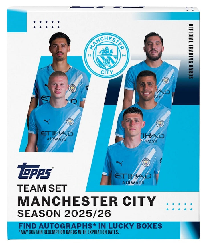 2025/26 Topps Manchester City Team Set Deck Box