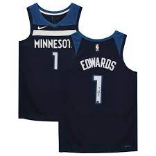 Anthony Edwards White Minnesota Timberwolves Autographed Nike Swingman  Jersey