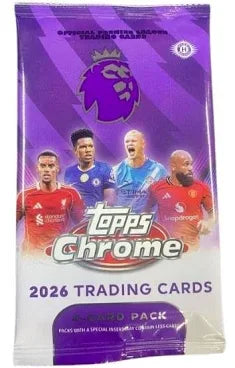 2026 Topps Chrome Premier League EPL Soccer Hobby Pack
