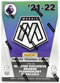 2021/22 Panini Mosaic Premier League Soccer Blaster Box (Orange Fluorescent Parallels)