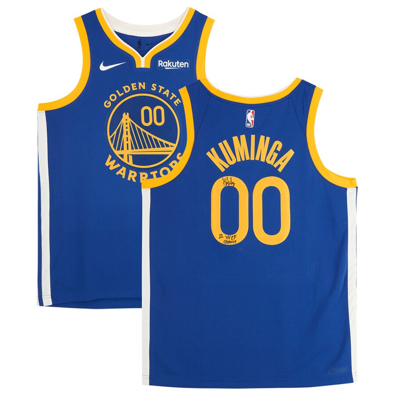 Fanatics Authentic Jonathan Kuminga Golden State Warriors 2022 Western Conference Champions Autographed Blue Icon Nike Swingman Jersey with ''22 WCF Champ'' Inscription