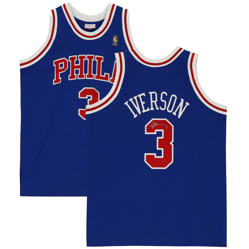 Allen Iverson Philadelphia 76ers Fanatics Authentic Autographed Royal Blue Authentic Mitchell & Ness Hardwood Classics 1996-1997 Jersey